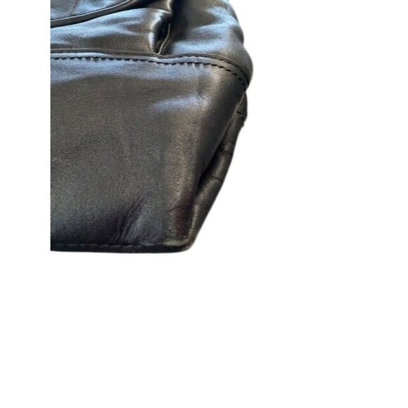 Prada Black Leather Gold Buckle Flap Messenger Bag - Picture 8 of 11